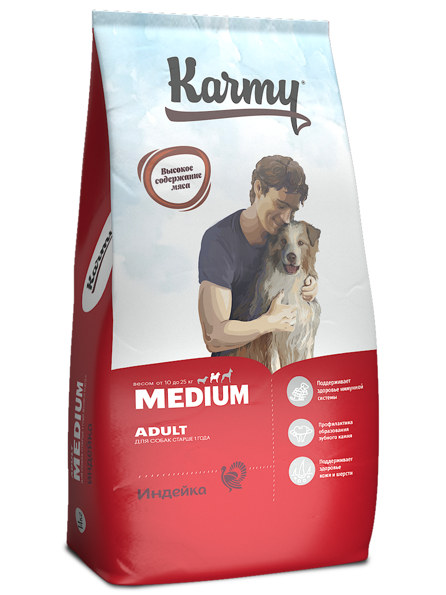 Корм Карми для собак Medium Adult индейка 14 кг - Unipet24