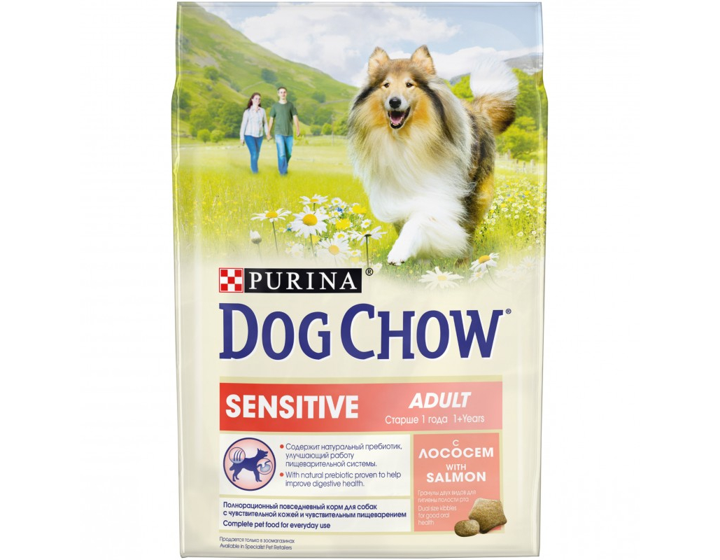 Корм для собак с чувствительным пищеварением. Dog Chow 2.5 кг. Пурина дог шоу для щенков. Dog Chow корм для собак с лососем состав. Дог чау с лососем для собак.