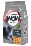 Альфа Пет корм для стерилизованных кошек WOW Индейка 1,5кг - Unipet24