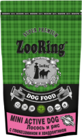 ZOORING Корм для собак малых пород Лосось и рис с пробиотиками 0,7кг.