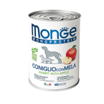 Monge. Dog Monoproteico Fruits. Консервы для собак, паштет из кролика с рисом и яблоками. 0,4 кг