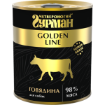 Консервы Четвероногий гурман для собак Golden говядина в желе 340 гр