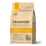 Grandorf. 4 вида мяса с бурым рисом для стерилизованных кошек. 0,4 кг.