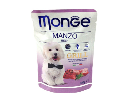 Monge Dog Grill Pouch. Паучи для собак, говядина. 0,1 кг