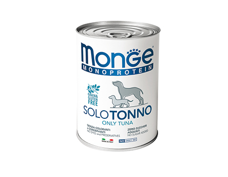 Monge. Dog Monoproteico Solo. Консервы для собак, паштет из тунца. 0,4 кг