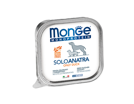 Monge. Dog Monoproteico Solo. Консервы для собак, паштет из утки. 0,15 кг