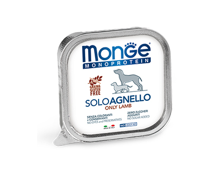 Monge. Dog Monoproteico Solo. Консервы для собак, паштет из ягненка. 0,15 кг