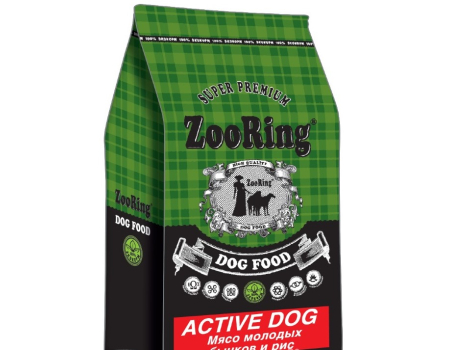 ZOORING Корм для собак крупных пород  Active Dog Max Мясо молодых бычков 20 кг