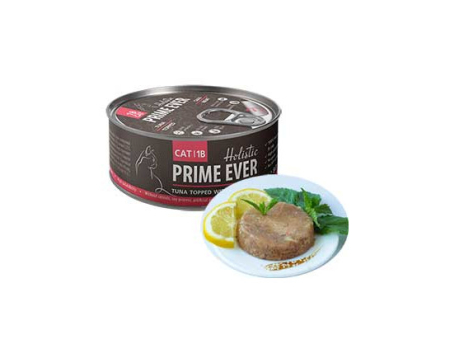 Prime Ever Консервы для кошек Мясо тунца с крабом в желе 80г