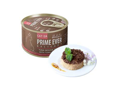 Prime Ever Консервы для кошек Мусс из мяса тунца с креветками 80г