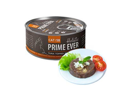 Prime Ever 5.В. Консервы для кошек. Мясо тунца с мясом цыпленка в желе.0,08кг