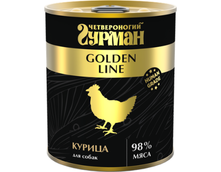 Консервы Четвероногий гурман для собак Golden курица в желе 340 гр