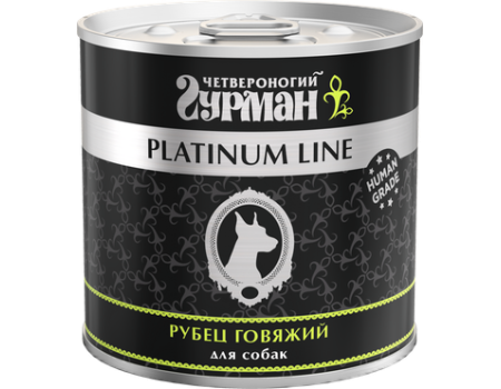 Консервы Четвероногий гурман для собак Platinum Рубец говяжий в желе 240 гр