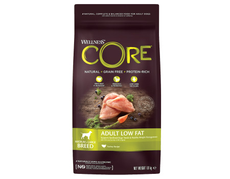 Wellness Core Low Fat корм для собак средних и крупных пород с пониженным содержанием жира 1,8кг
