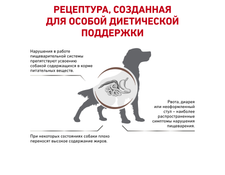Роял Канин. Корм для собак при нарушении пищеварения. Royal Canin Gastrointestinal Low Fat 1,5 кг
